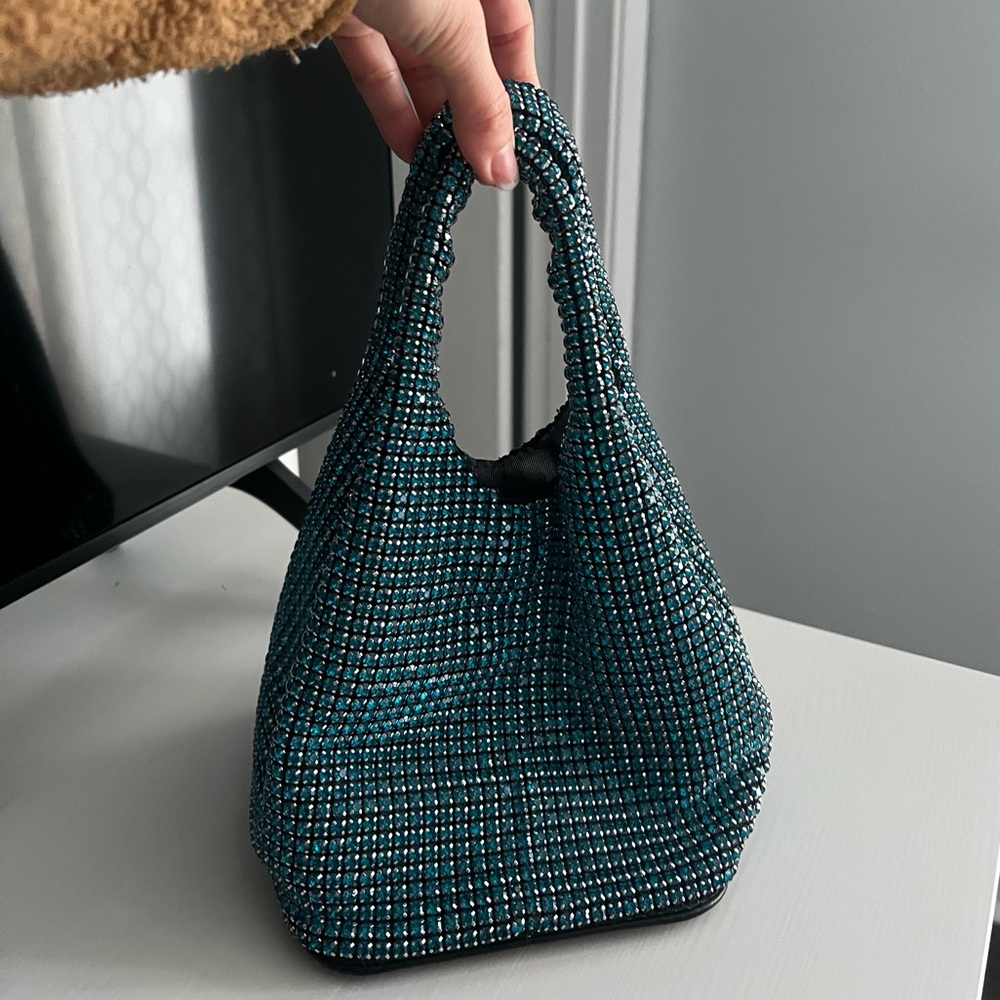 Aqua Rhinestone Teal bag